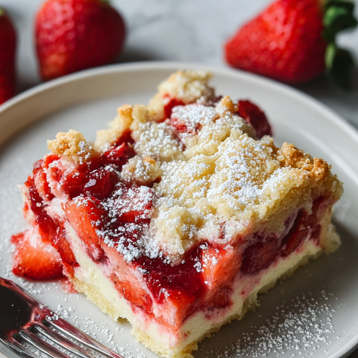 4-Layer Irresistible Strawberry Cheesecake Dump Cake